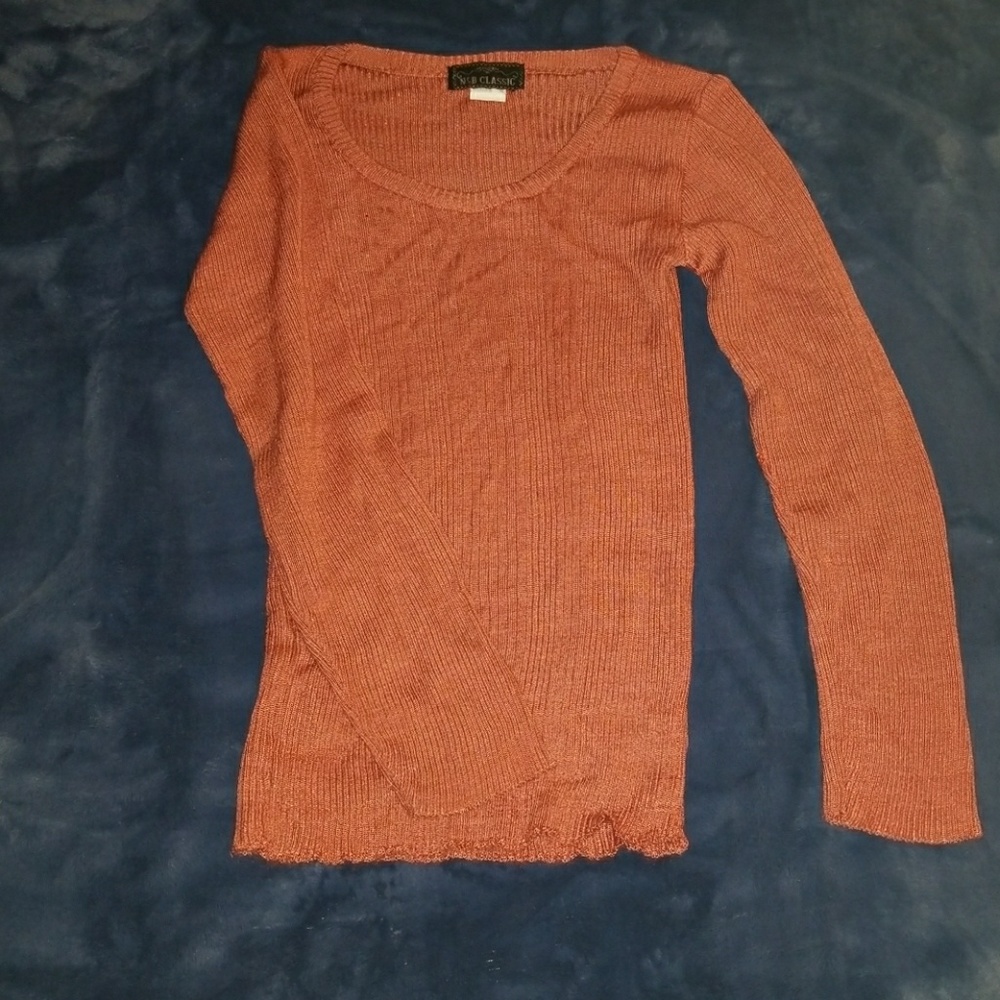 Orange sweater top